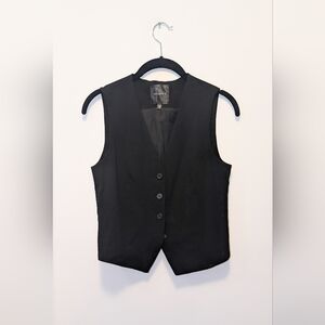 Dynamite Sleek Black Buttoned Vest
